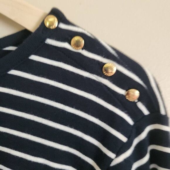 F6 Chaps Classics black and white knit top - Picture 6 of 7